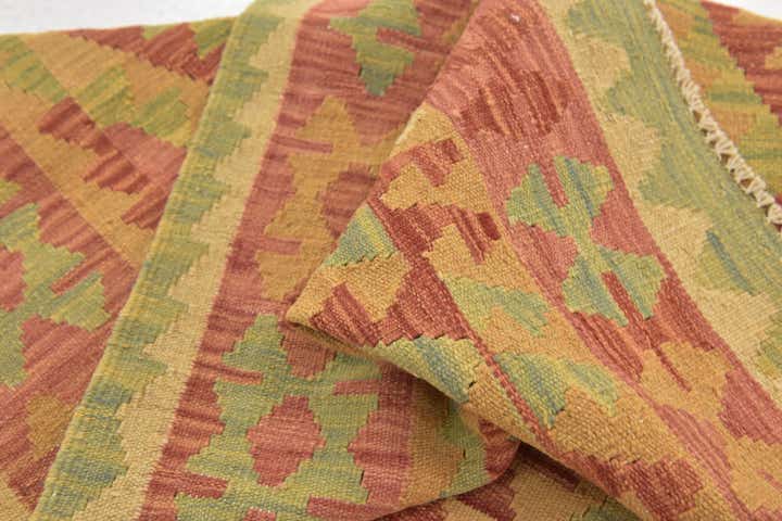 3' 3 x 5' Hand Woven Kilim Waziri Wool Rug