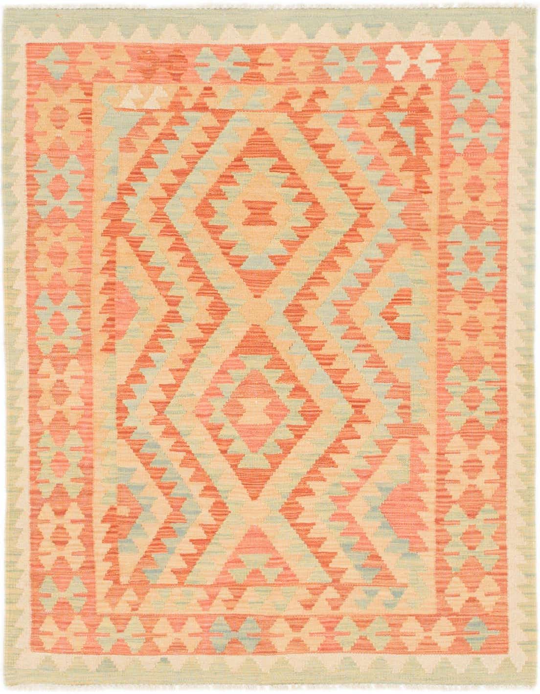 3' 3 x 5' Hand Woven Kilim Waziri Wool Rug