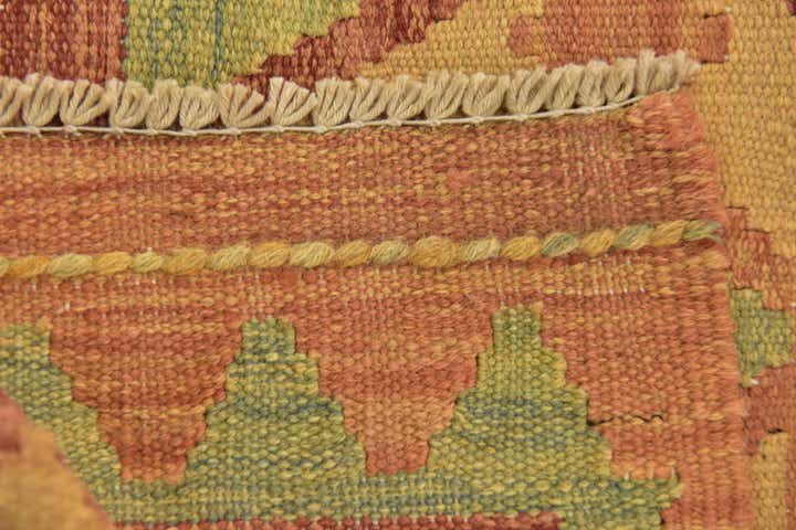 3' 4 x 5' Hand Woven Kilim Waziri Wool Rug