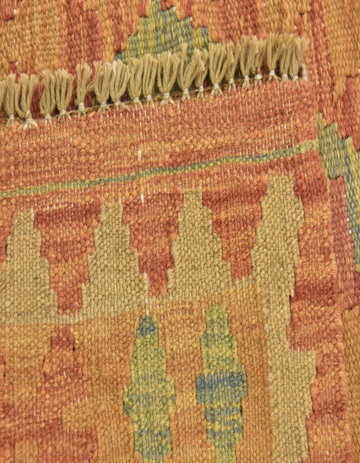 Detail image of 3' 7 x 5'  Hand Woven Kilim Waziri Wool Rug