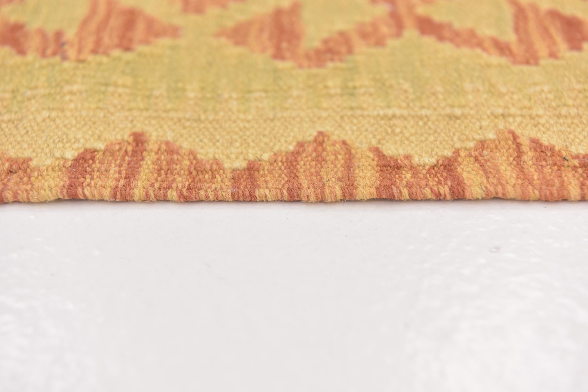 3' 2 x 5' Hand Woven Kilim Waziri Wool Rug