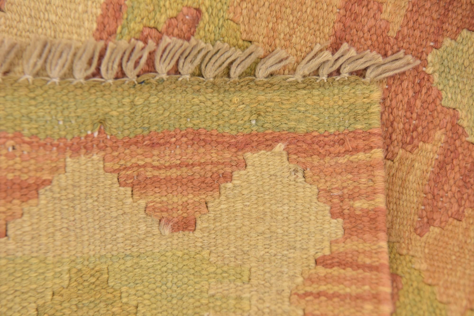 3' 2 x 5' Hand Woven Kilim Waziri Wool Rug