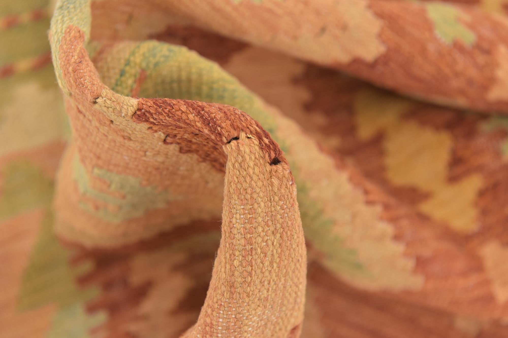 3' 2 x 4' 10 Hand Woven Kilim Waziri Wool Rug