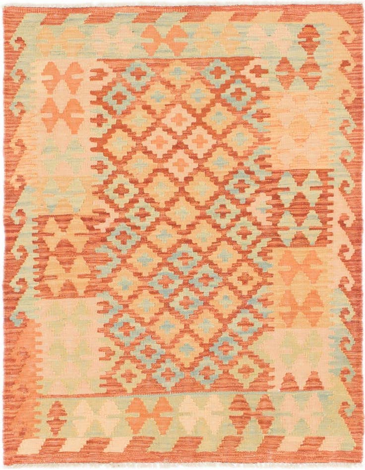 Detail image of 2' 9 x 4' 4 Hand Woven Kilim Waziri Wool Rug