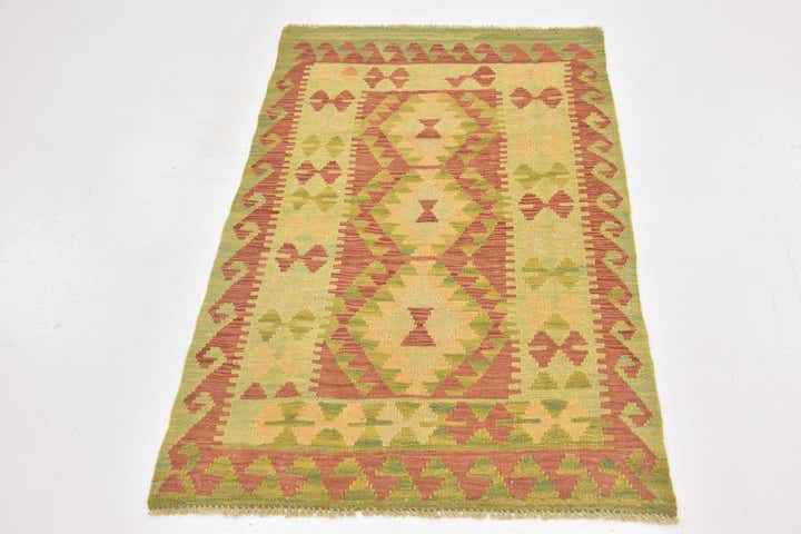 2' 8 x 4' 5 Hand Woven Kilim Waziri Wool Rug
