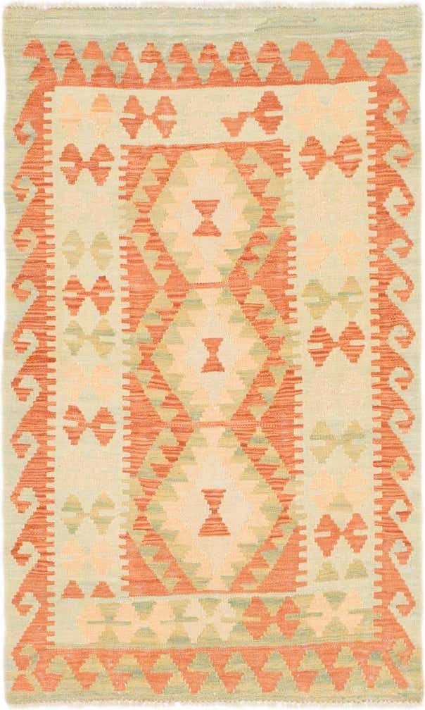 2' 8 x 4' 5 Hand Woven Kilim Waziri Wool Rug