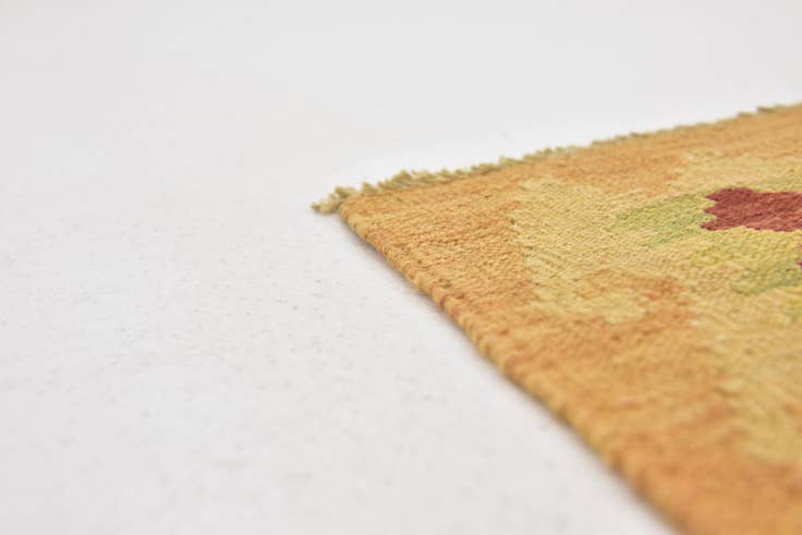 Detail image of 2' 7 x 4' Hand Woven Kilim Waziri Wool Rug