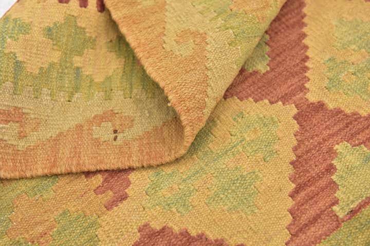 2' 7 x 4' Hand Woven Kilim Waziri Wool Rug