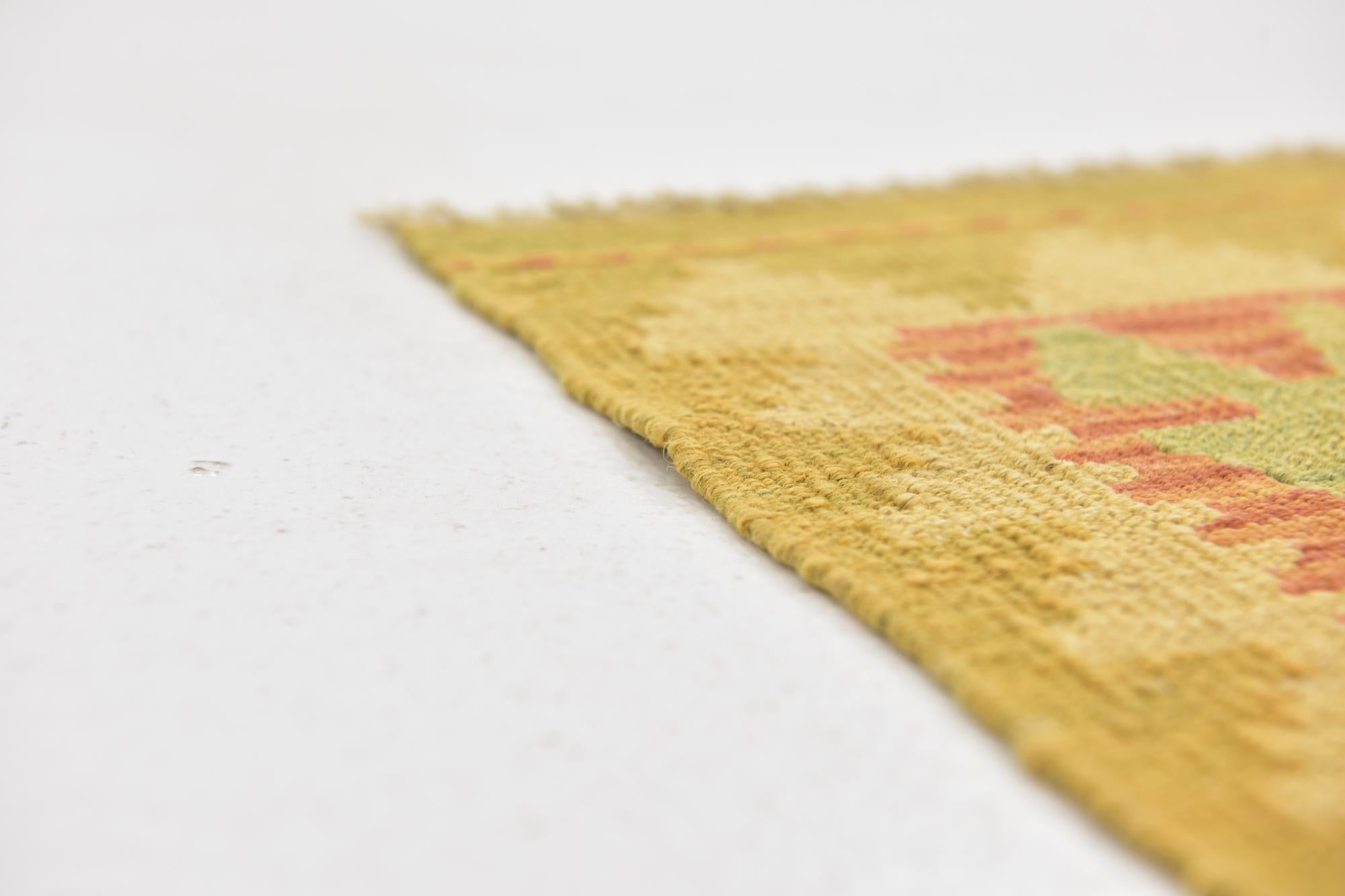 2' 6 x 4' Hand Woven Kilim Waziri Wool Rug