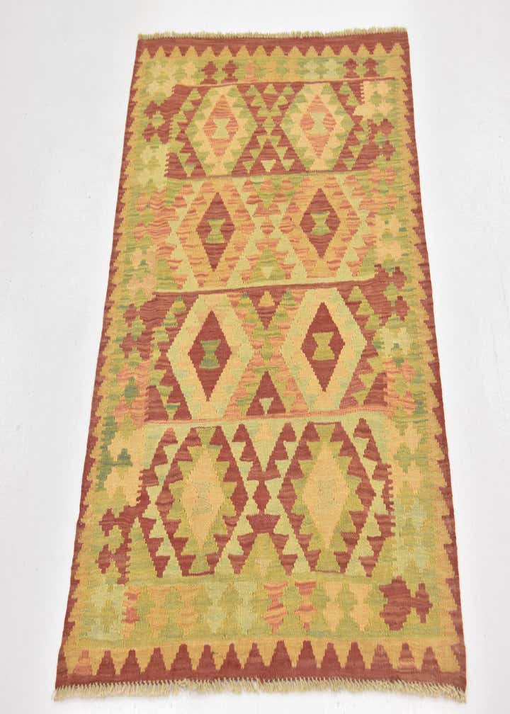 3' 2 x 4' Hand Woven Kilim Waziri Wool Rug