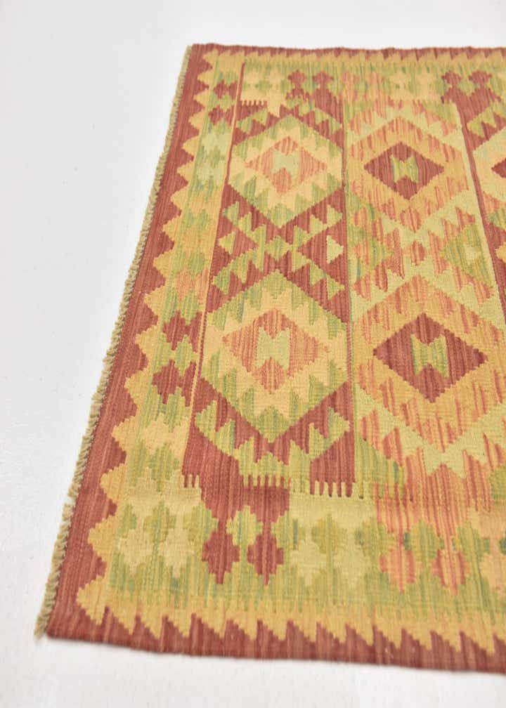 3' 2 x 4' Hand Woven Kilim Waziri Wool Rug