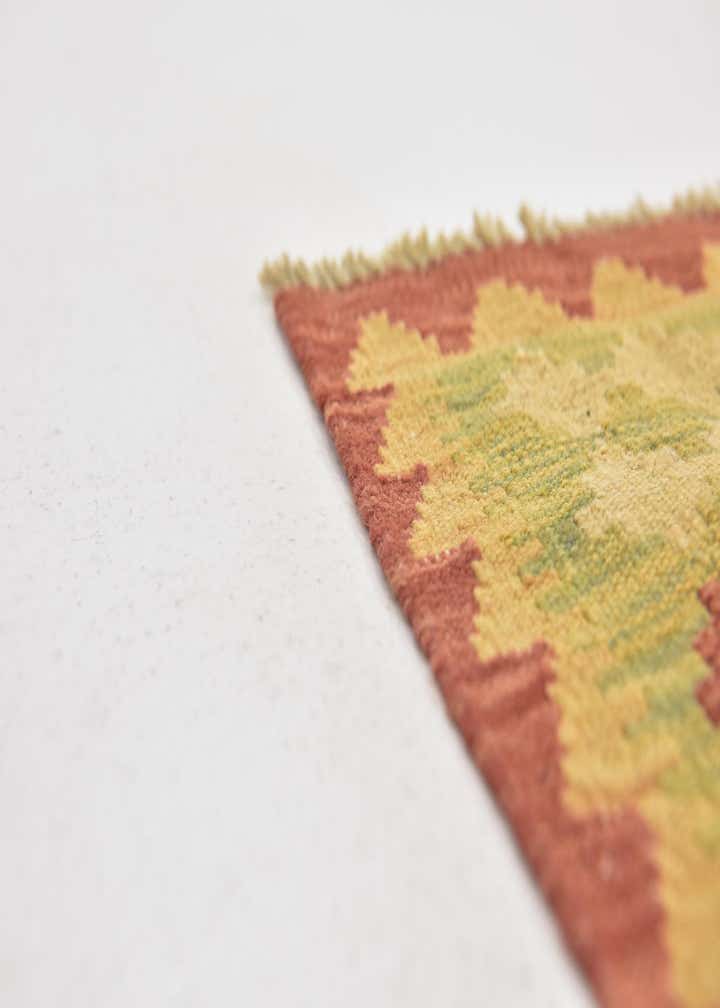 3' 2 x 4' Hand Woven Kilim Waziri Wool Rug