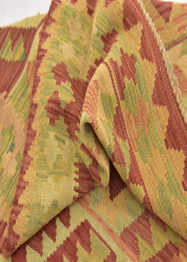 3' 2 x 4' Hand Woven Kilim Waziri Wool Rug