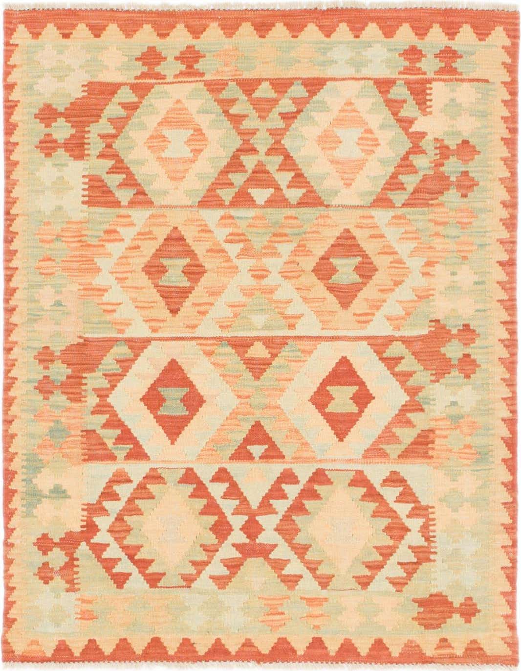 3' 2 x 4' Hand Woven Kilim Waziri Wool Rug