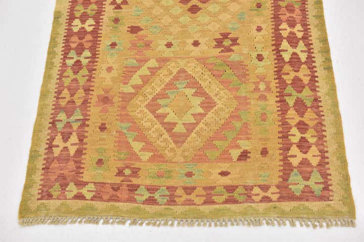 2' 8 x 4' 9 Hand Woven Kilim Waziri Wool Rug