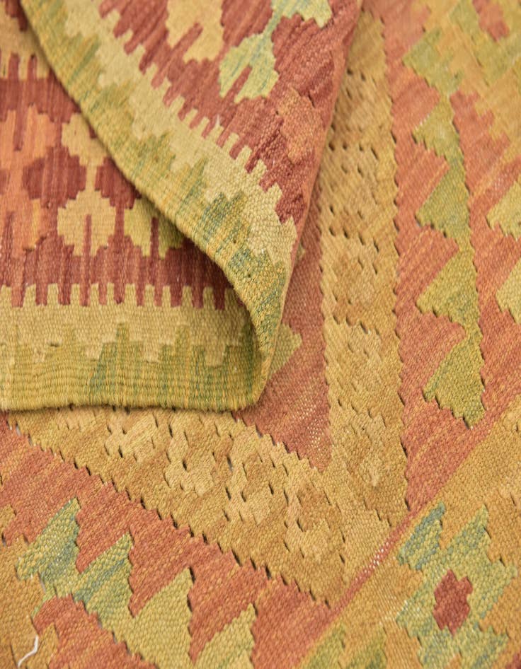 Detail image of 2' 8 x 4' 9  Hand Woven Kilim Waziri Wool Rug