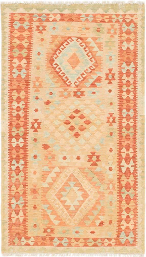 2' 8 x 4' 9 Hand Woven Kilim Waziri Wool Rug