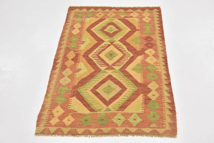 Detail image of 85cm x 130cm Hand Woven Kilim Waziri Wool Rug