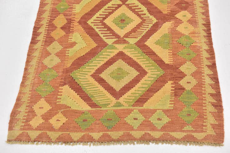 Detail image of 85cm x 130cm Hand Woven Kilim Waziri Wool Rug