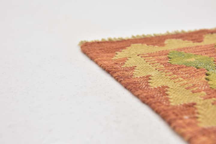 2' 9 x 4' 3 Hand Woven Kilim Waziri Wool Rug
