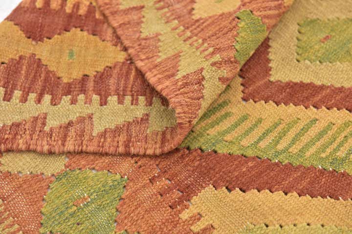 2' 9 x 4' 3 Hand Woven Kilim Waziri Wool Rug