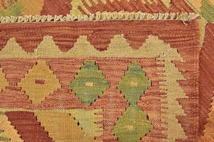 2' 9 x 4' 3 Hand Woven Kilim Waziri Wool Rug