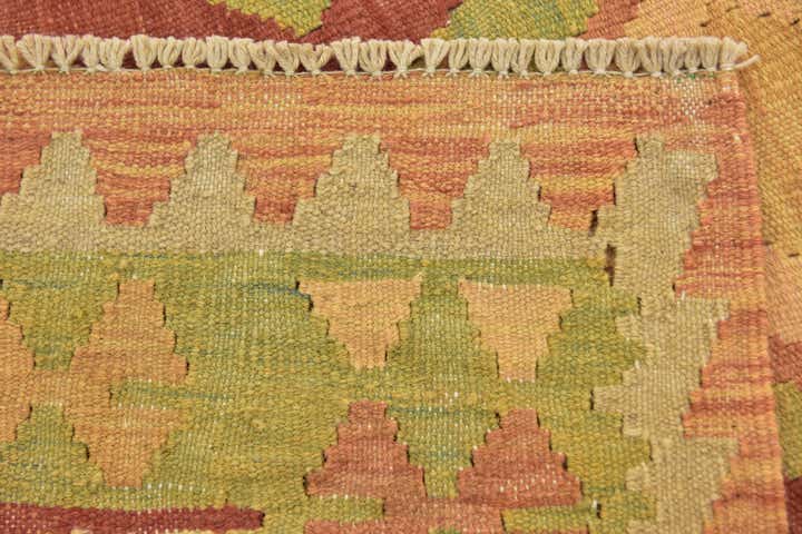 2' 10 x 4' Hand Woven Kilim Waziri Wool Rug