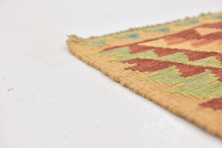 2' 7 x 4' Hand Woven Kilim Waziri Wool Rug