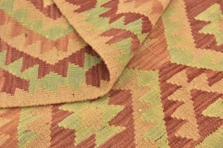 2' 7 x 4' Hand Woven Kilim Waziri Wool Rug