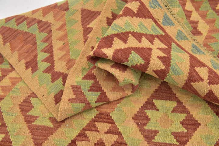 2' 7 x 4' Hand Woven Kilim Waziri Wool Rug