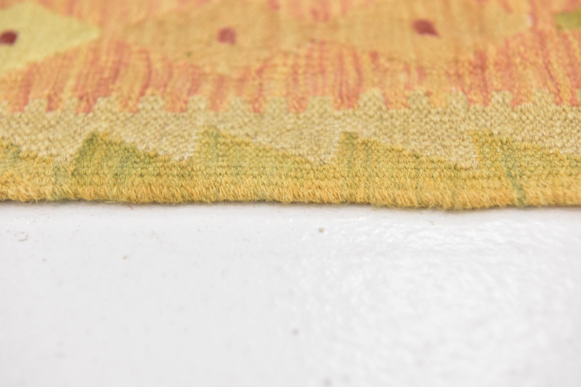 2' 9 x 4' 3 Hand Woven Kilim Waziri Wool Rug