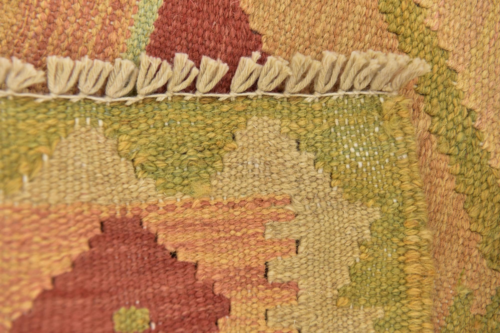 2' 9 x 4' 3 Hand Woven Kilim Waziri Wool Rug