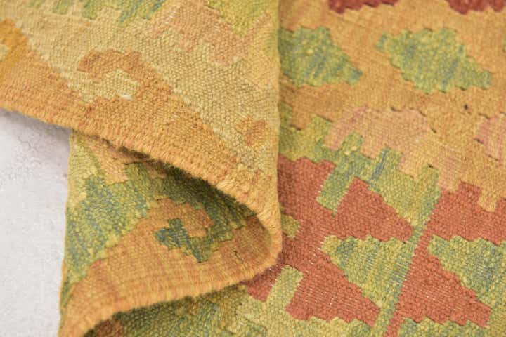 2' 10 x 4' 3 Hand Woven Kilim Waziri Wool Rug