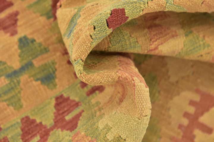 2' 10 x 4' 3 Hand Woven Kilim Waziri Wool Rug