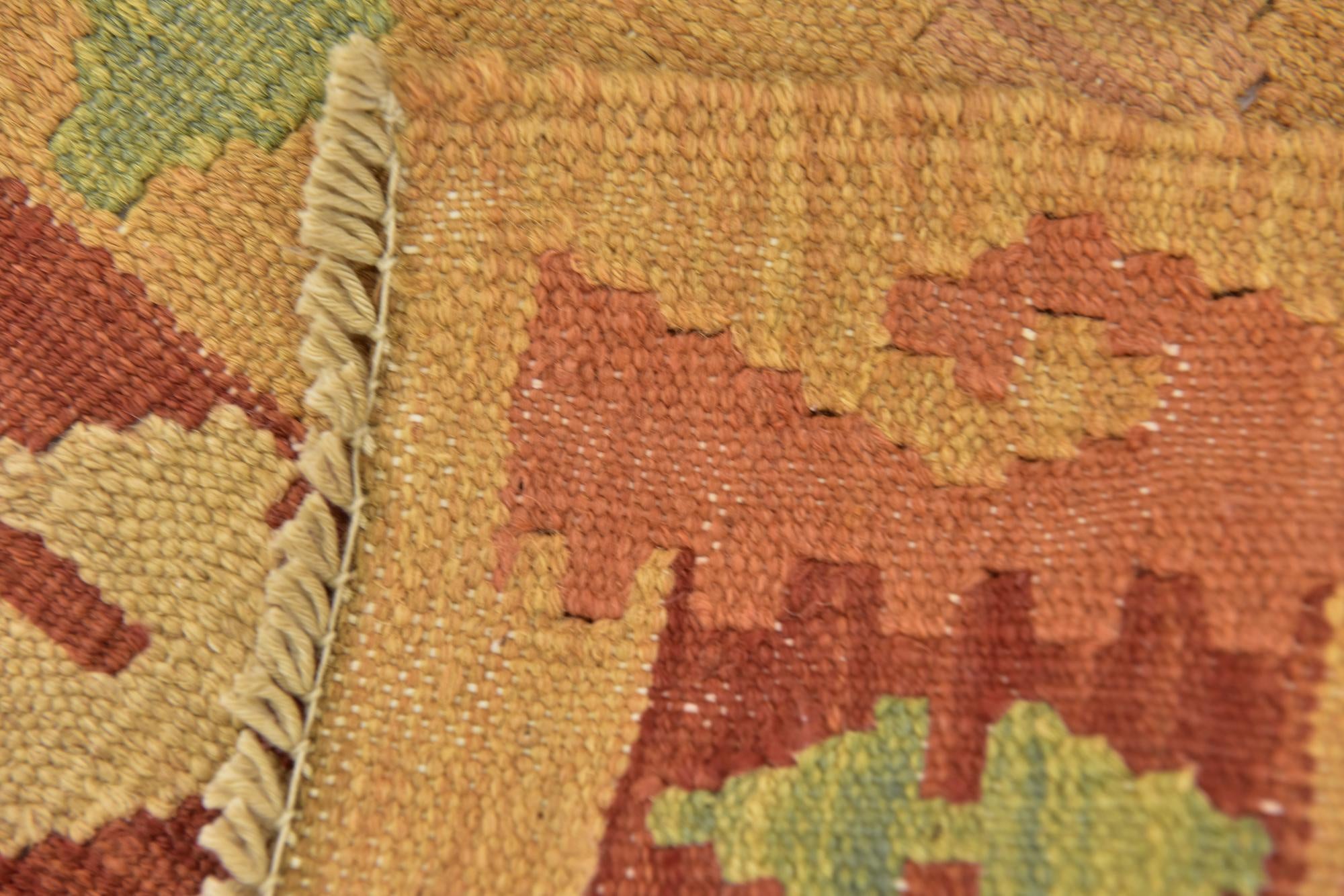 2' 10 x 4' 3 Hand Woven Kilim Waziri Wool Rug