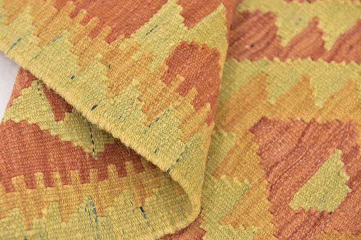 2' 9 x 4' 2 Hand Woven Kilim Waziri Wool Rug