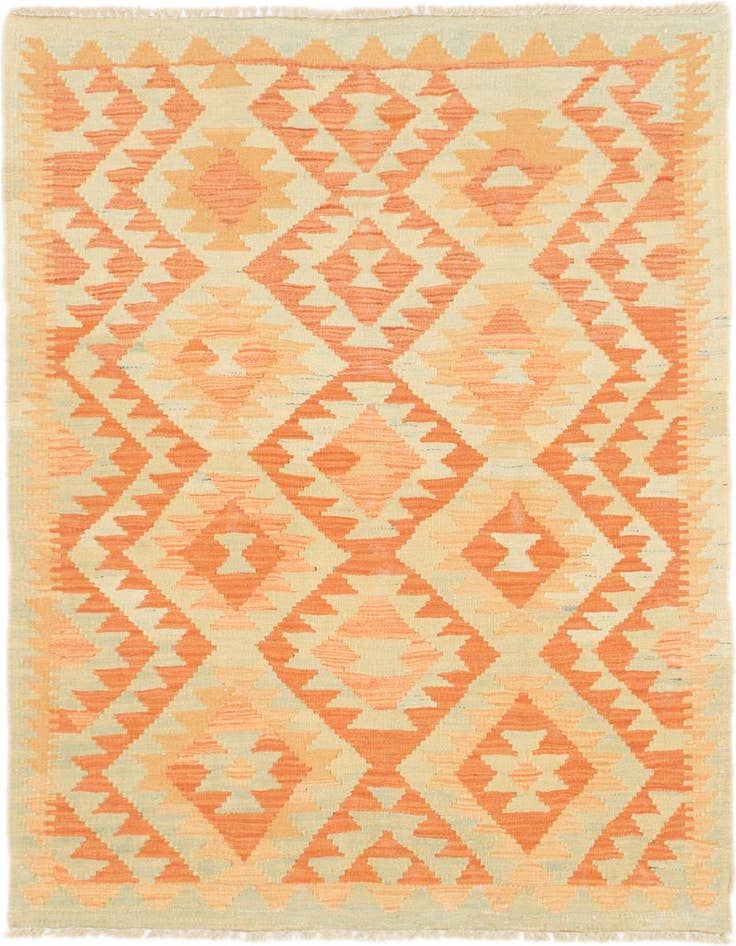 Detail image of 2' 9 x 4' 2 Hand Woven Kilim Waziri Wool Rug