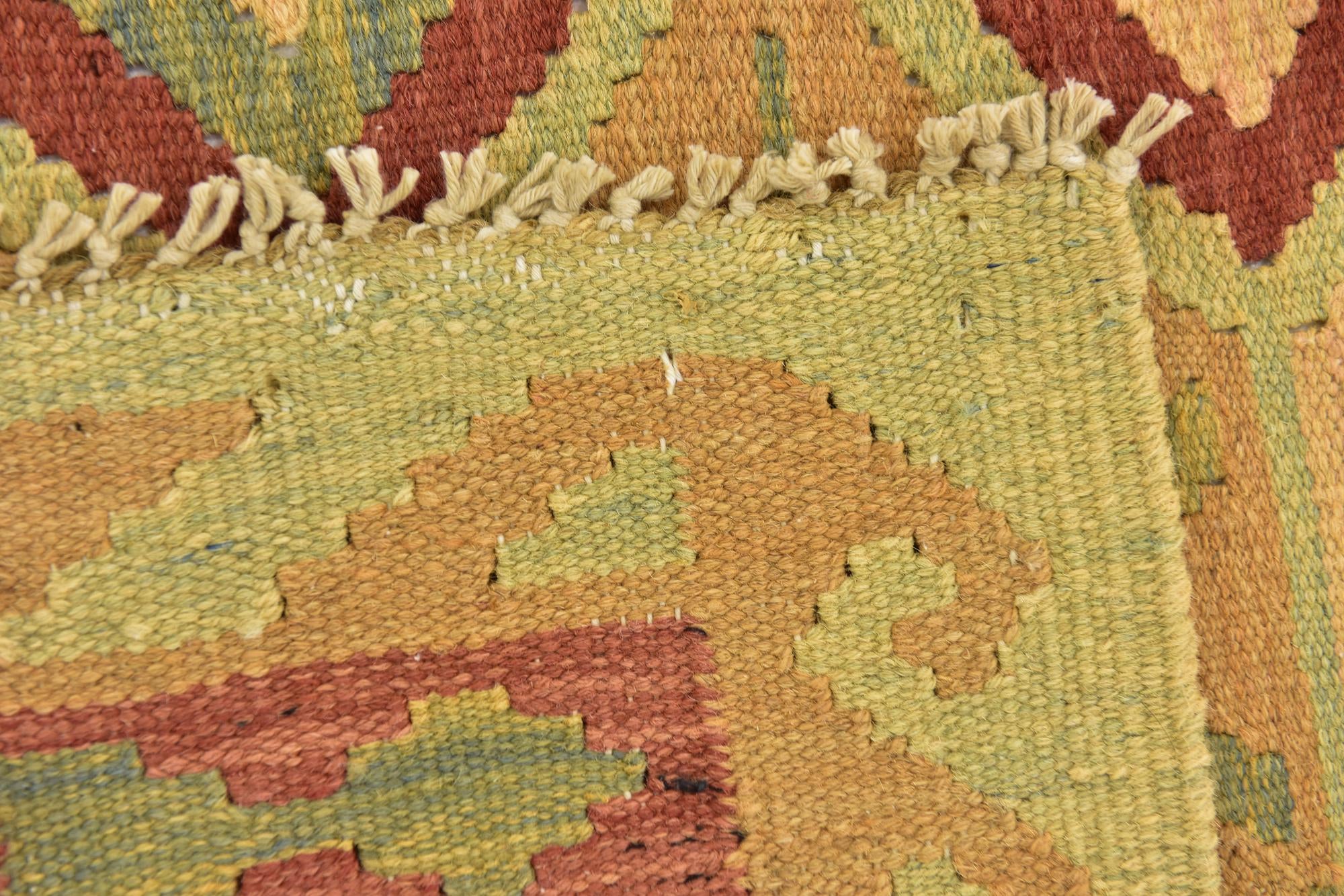 2' 9 x 4' Hand Woven Kilim Waziri Wool Rug