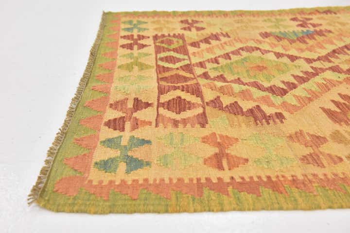 85cm x 130cm Handgewebt Kilim Waziri Wolle Teppich