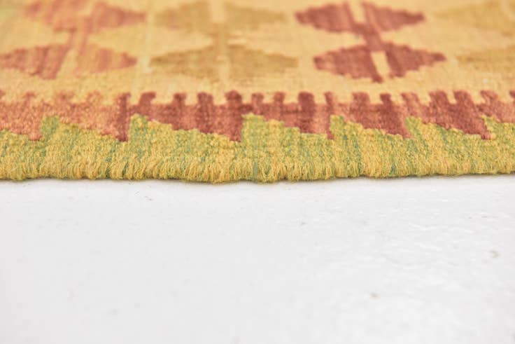 Detailansicht von 85cm x 130cm Handgewebt Kilim Waziri Wolle Teppich