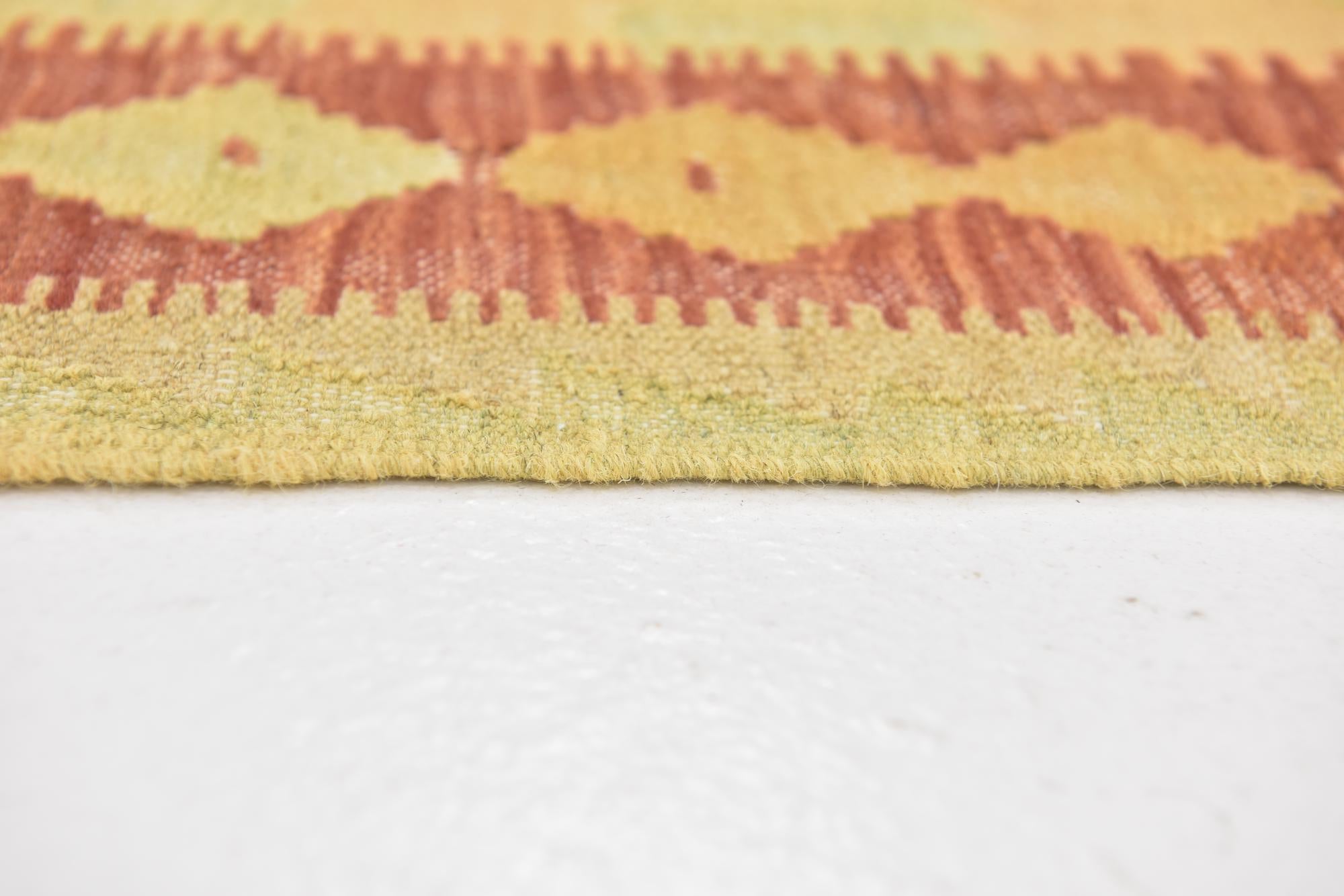 2' 8 x 4' 3 Hand Woven Kilim Waziri Wool Rug