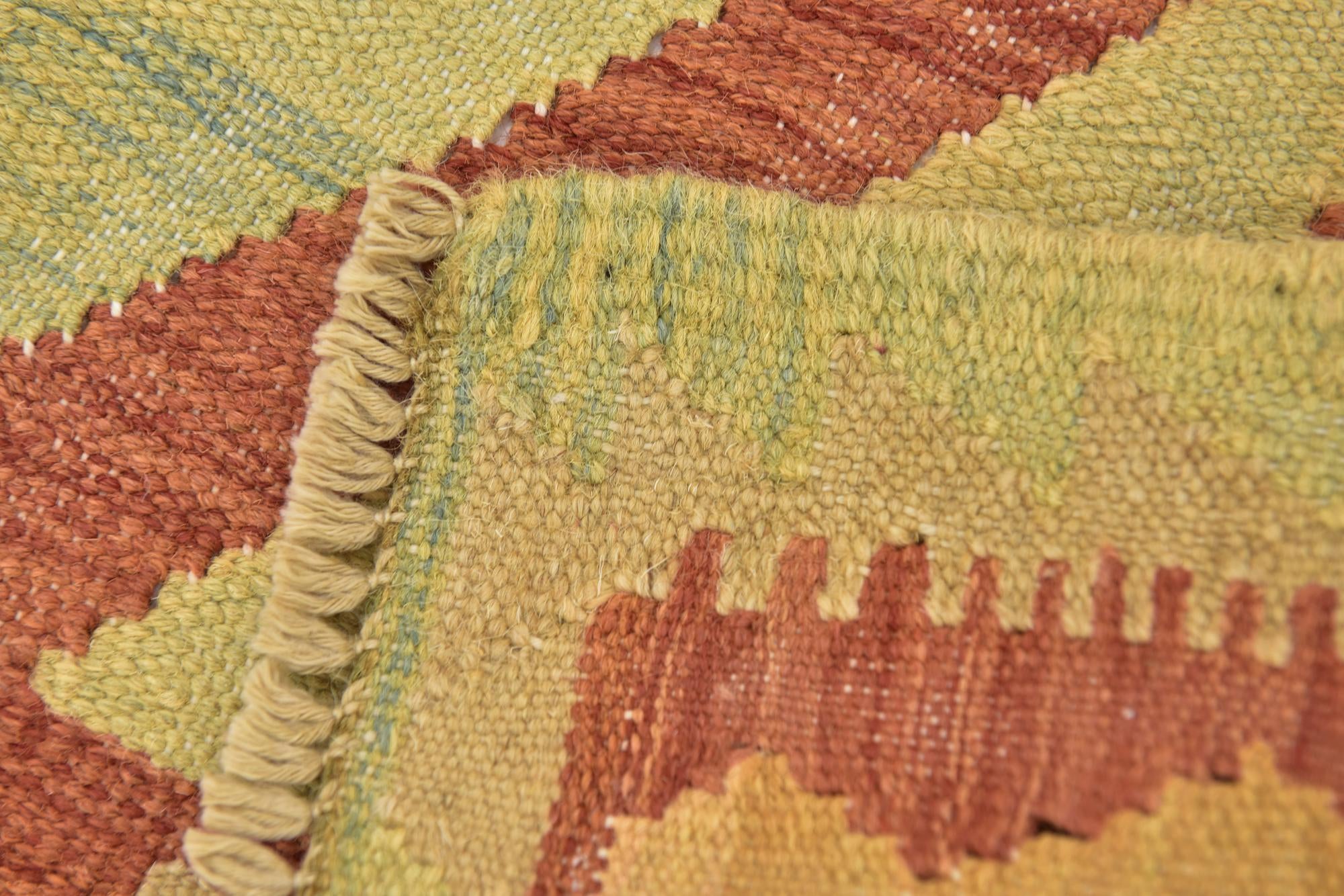 2' 8 x 4' 3 Hand Woven Kilim Waziri Wool Rug