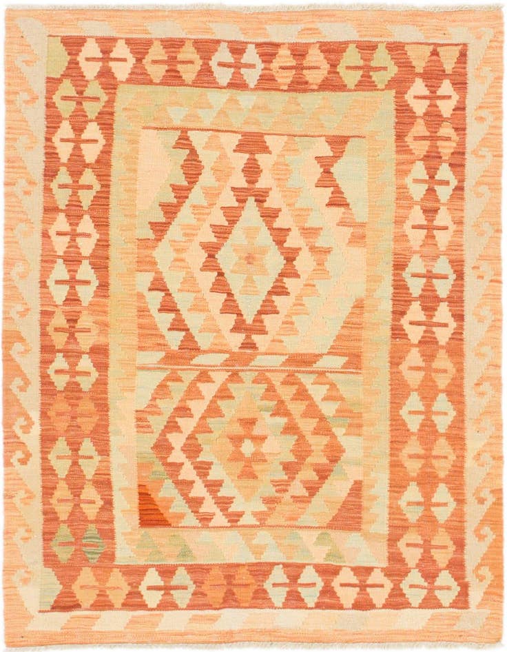 Detail image of 3' x 4' 5 Hand Woven Kilim Waziri Wool Rug