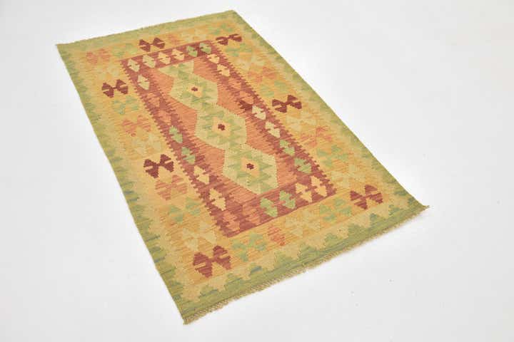 2' 8 x 4' 4 Hand Woven Kilim Waziri Wool Rug