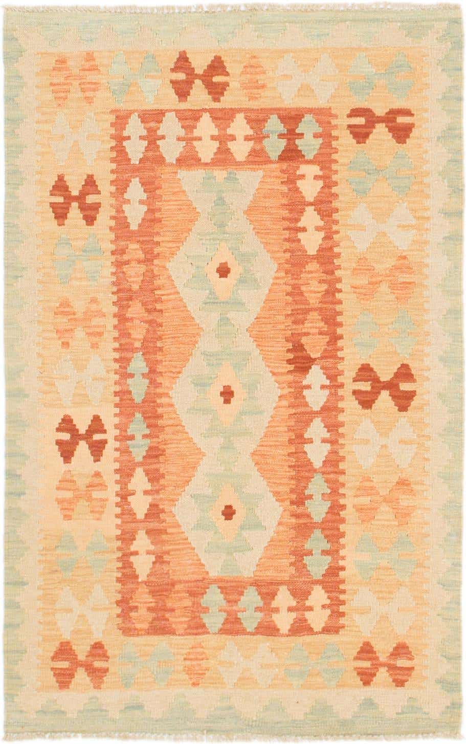 2' 8 x 4' 4 Hand Woven Kilim Waziri Wool Rug