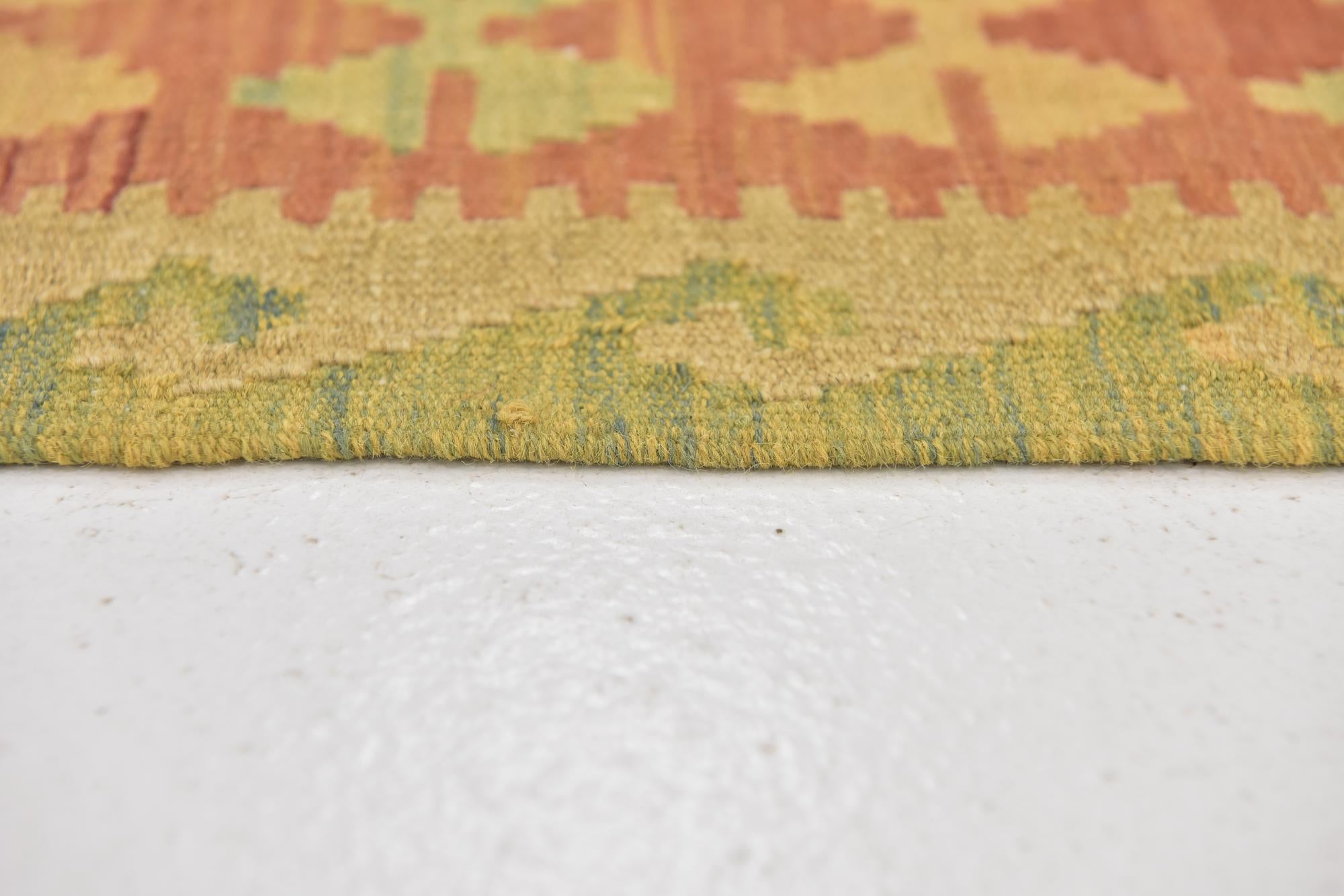 2' 8 x 4' 8 Hand Woven Kilim Waziri Wool Rug