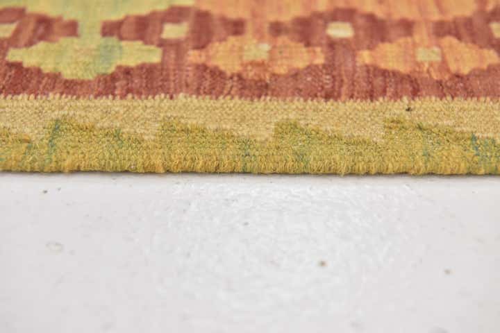 2' 10 x 4' Hand Woven Kilim Waziri Wool Rug