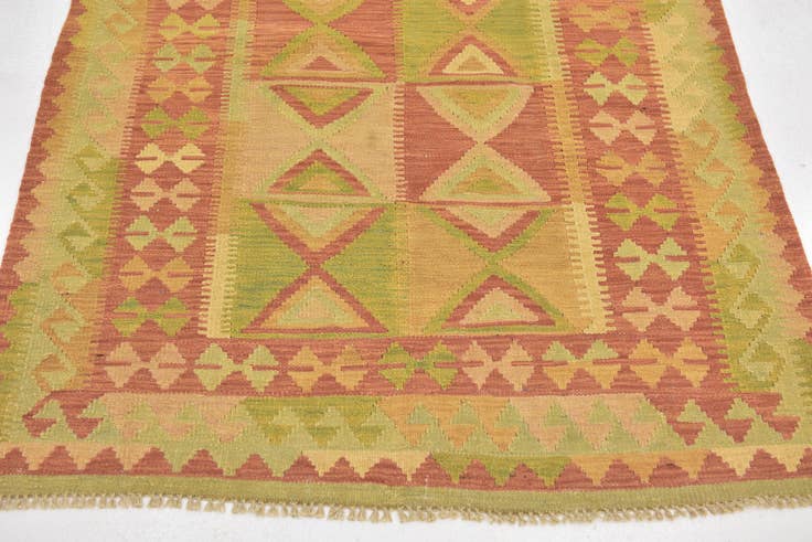 Detail image of 3' 3 x 4' 8 Hand Woven Kilim Waziri Wool Rug