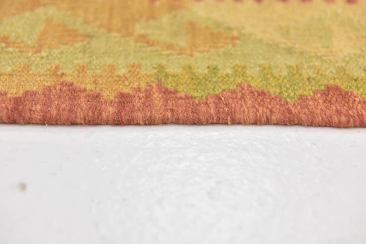 Detail image of 3' 3 x 4' 8 Hand Woven Kilim Waziri Wool Rug