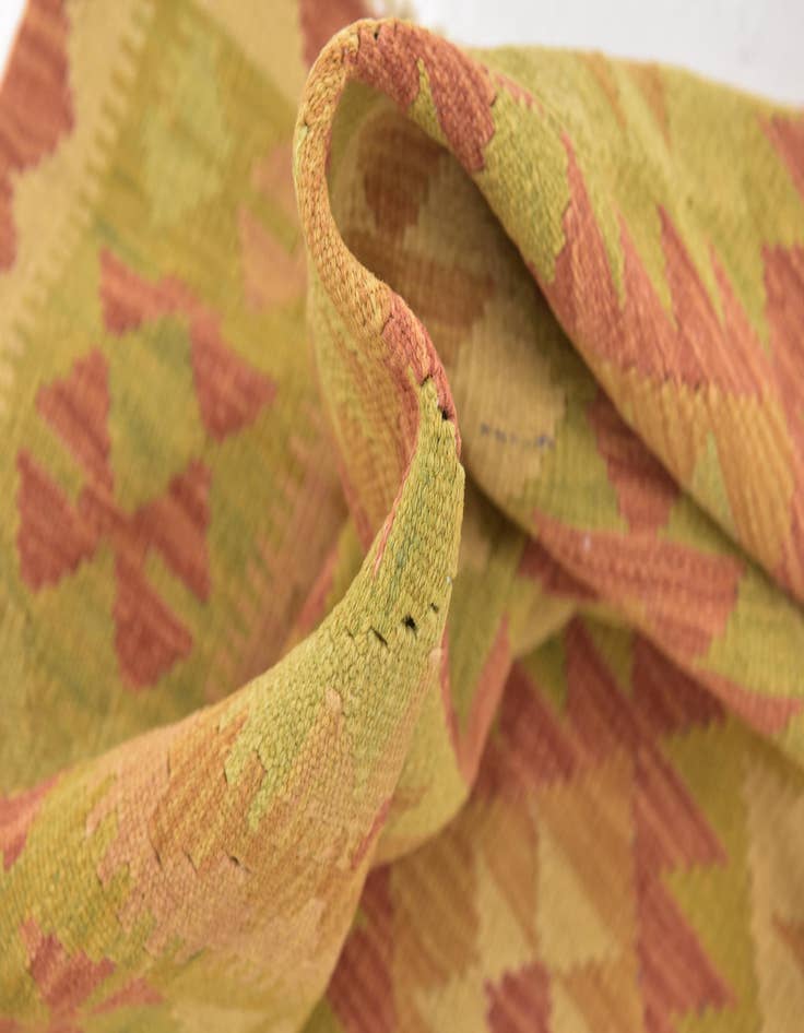 Detail image of 3' 3 x 4' 10  Hand Woven Kilim Waziri Wool Rug